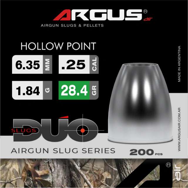Slug SLUG ARGUS DUO 1.84 gr | 28.4 grain calibre 6.35 | .25