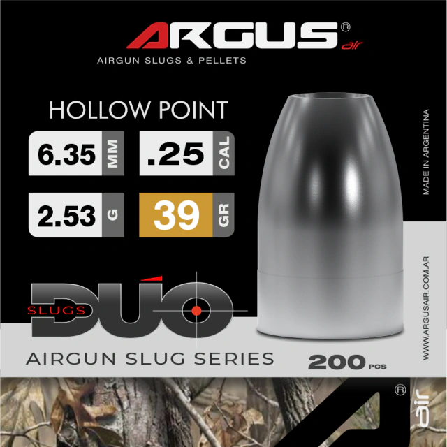 Slug SLUG ARGUS DUO 2.53 gr | 39 grain calibre 6.35 | .25